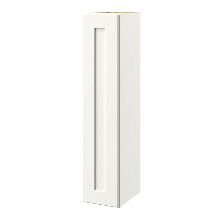 allen + roth Aveley 9-in W x 39.125-in H x 12-in D Linen Wall Fully Assembled Cabinet (Flat Panel Shaker Door Style)