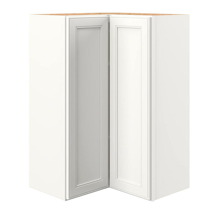 allen + roth McKeller 24-in W x 36.125-in H x 12-in D Linen Diagonal Corner Wall Fully Assembled Cabinet (Flat Panel Shaker Style)