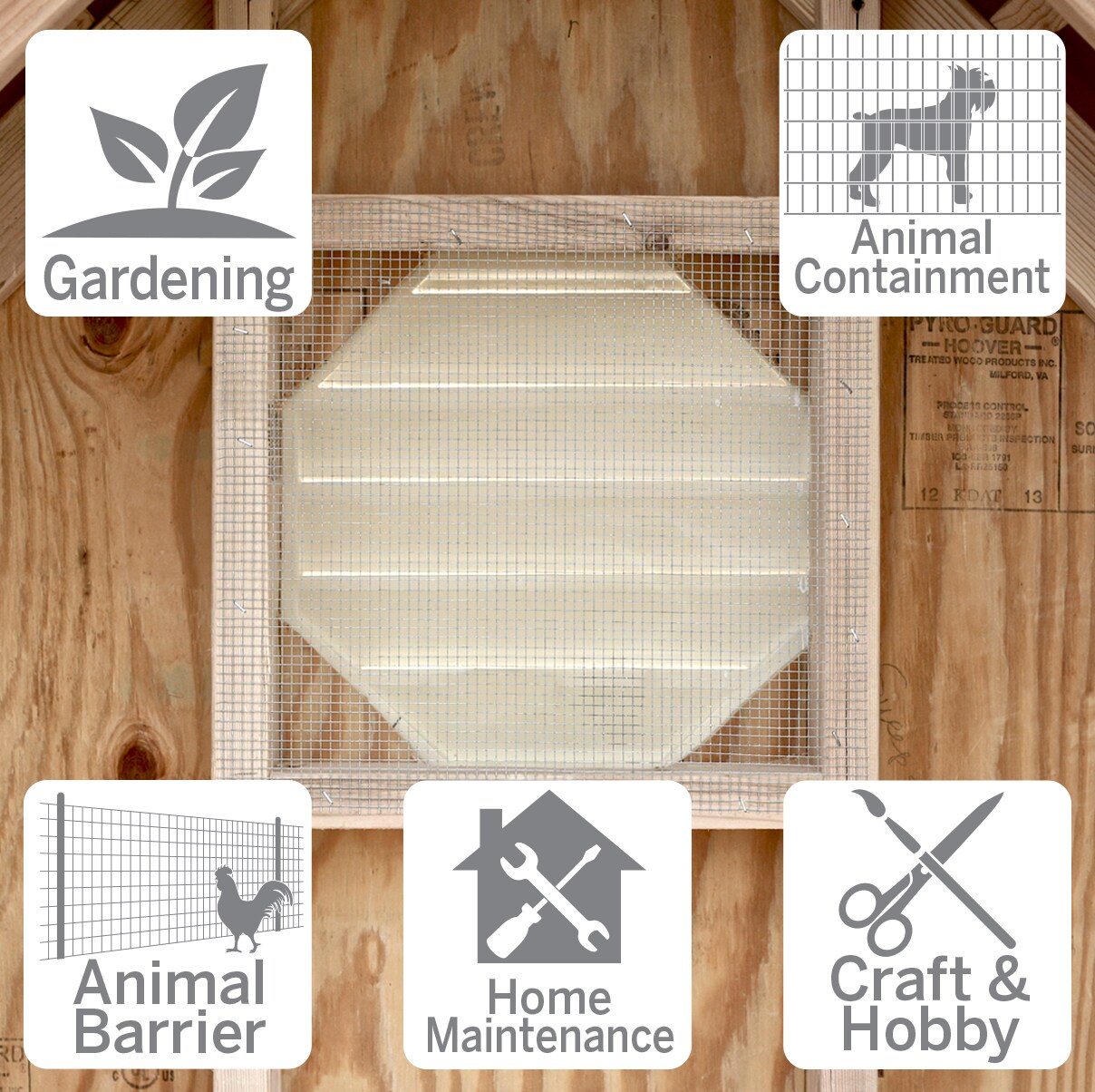 GARDEN CRAFT Silver Steel Woven Wire Rolled Fencing 100ft x 4ft
