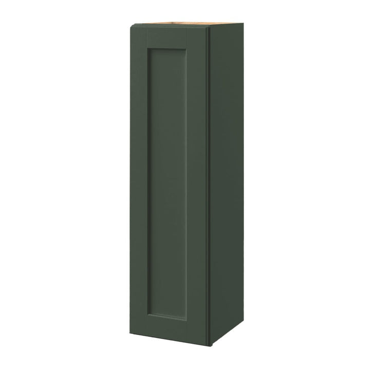 allen + roth Galway 12-in W x 39.125-in H x 12-in D Sage Wall Fully Assembled Cabinet (Flat Panel Shaker Door Style)