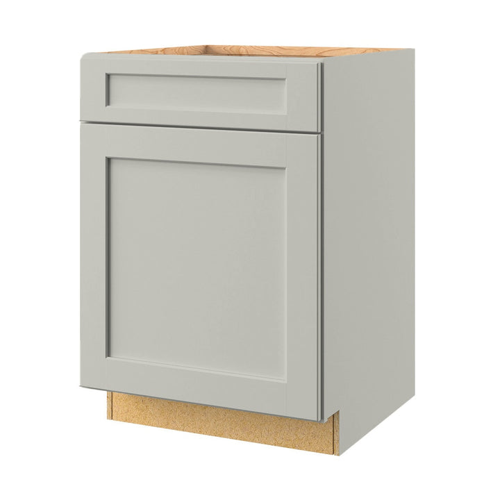 allen + roth Stonewall 24-in W x 34.5-in H x 24-in D Stone 1-Drawer Base Fully Assembled Cabinet (Flat Panel Shaker Style)