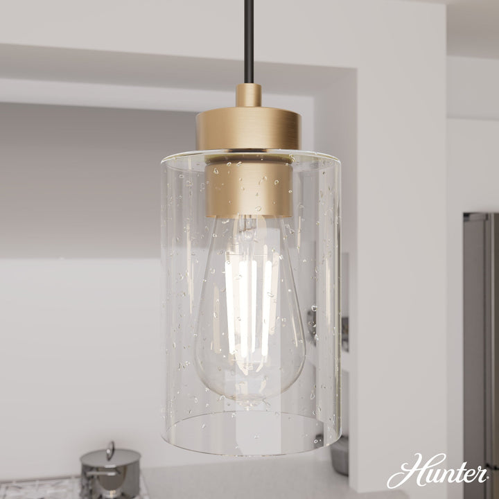 Hunter Hartland 3-Light Alturas Gold Transitional Globe LED Large Hanging