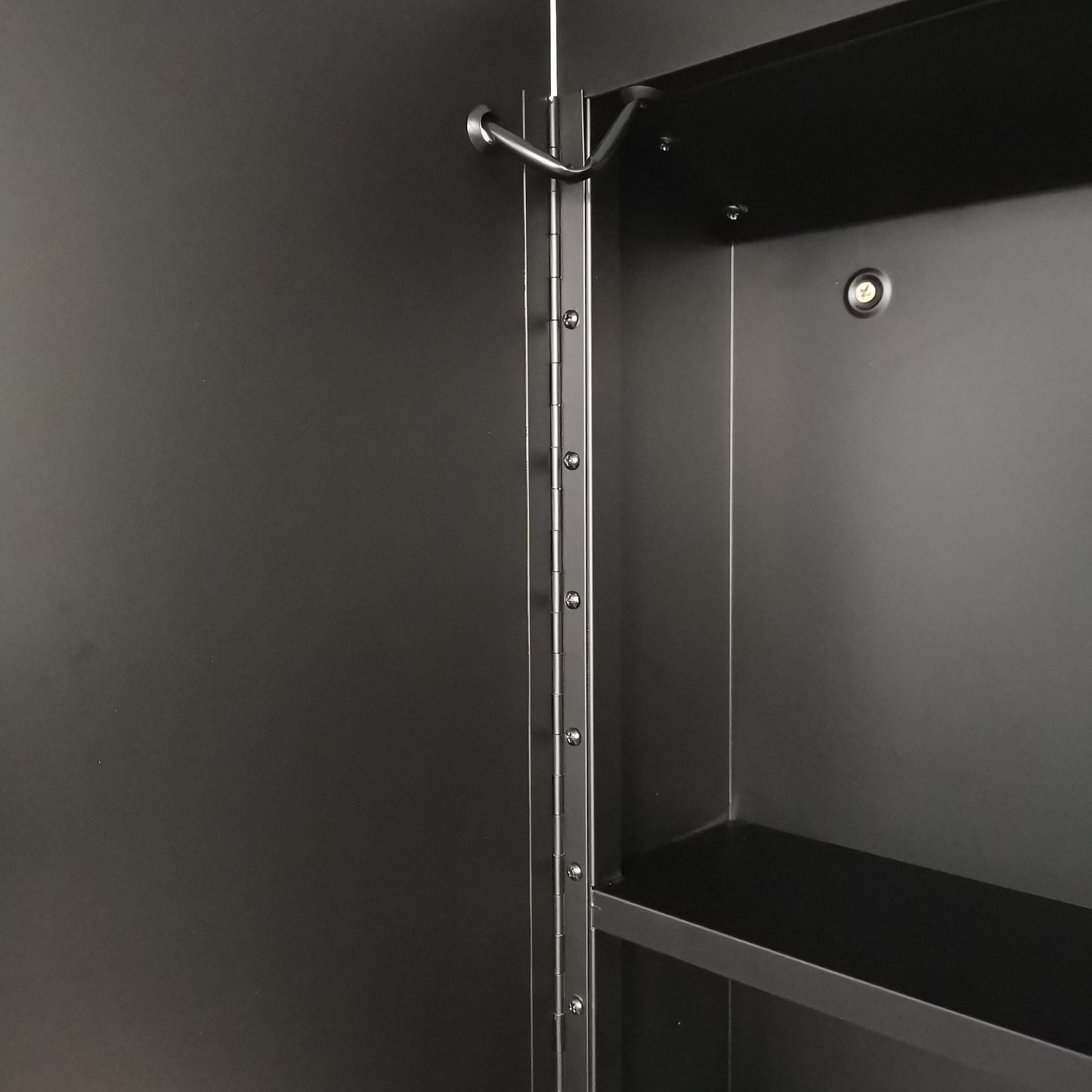 Forclover MA 30-in x 26-in Lighted LED Fog Free Surface Mount Black Mirrored Soft Close Medicine Cabinet