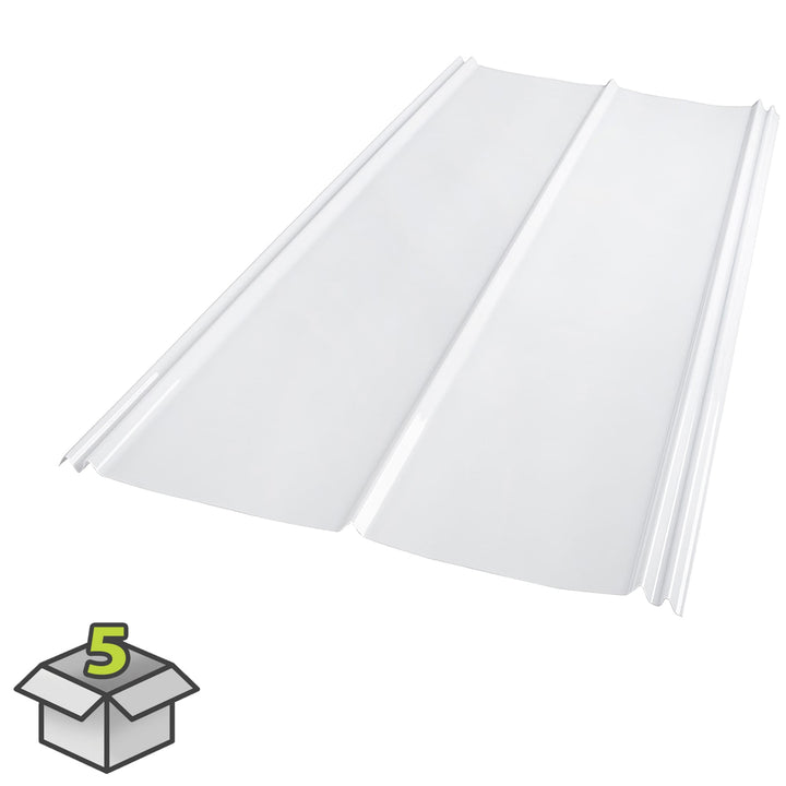 SUNSKY SunSky 2-ft x 6-ft Corrugated White Polycarbonate Roof Panels, 5-Pack