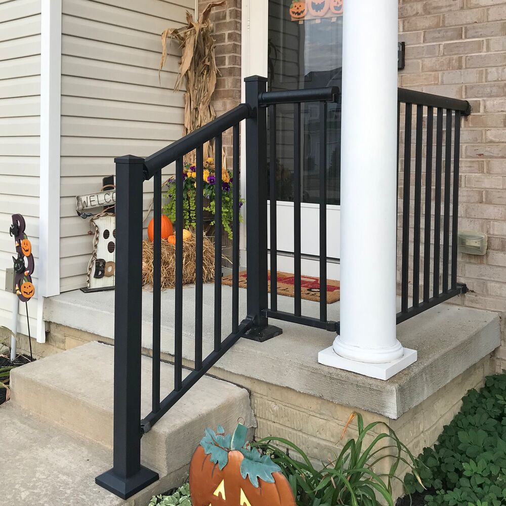 Freedom 2.5-in x 2.5-in x 5-ft Matte Black Aluminum Deck Post