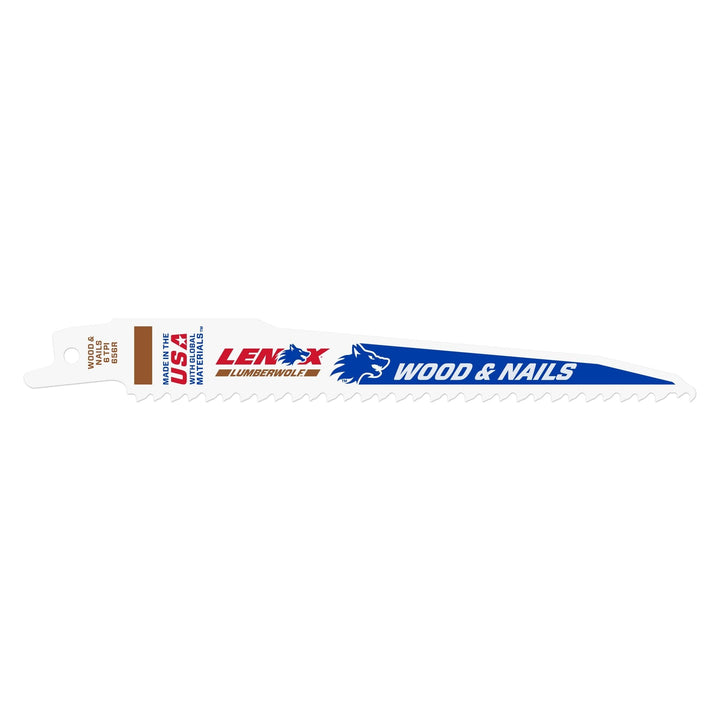LENOX Power Blast 5-Pack 6-in 6-TPI Wood Cutting Reciprocating Saw Blade