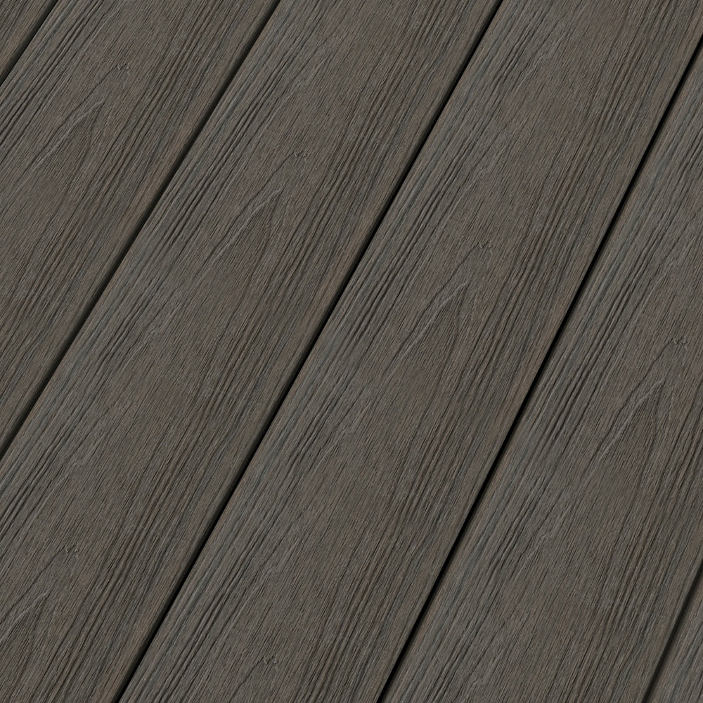 NewTechWood Voyager Hollow Board 1-in x 6-in x 8-ft Spanish Walnut Grooved Composite Deck Board (49-Pack)