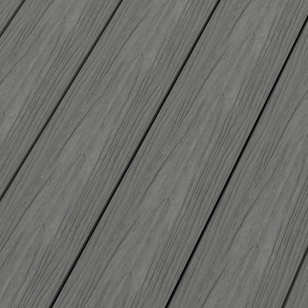 NewTechWood Magellan Solid Board with Groove 8-ft Westminster Gray Grooved Composite Deck Board (49-Pack)