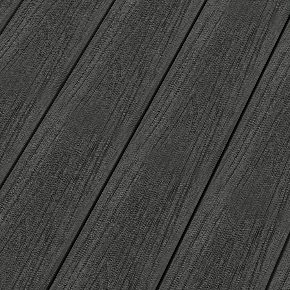NewTechWood Magellan Solid Board with Groove 1-in x 6-in x 8-ft Hawaiian Charcoal Grooved Composite Deck Board