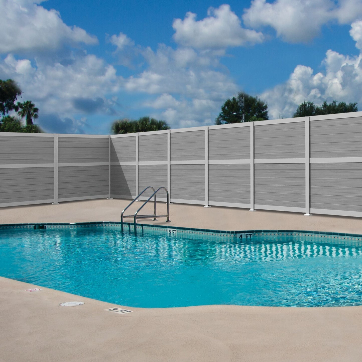 Freedom 5.26-in x 6.89-in x 6-ft White Aluminum Deck Post