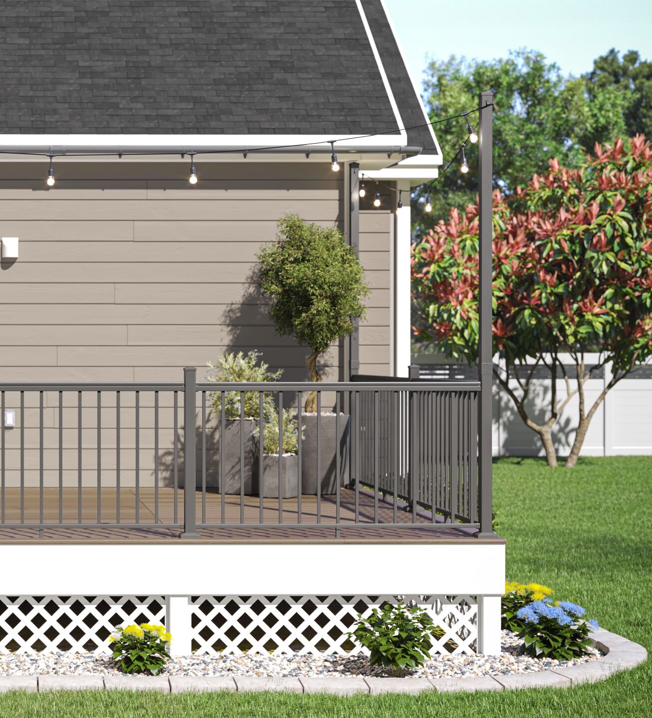 Freedom 2.5-in x 2.5-in x 6-ft Matte Bronze Aluminum Deck Post Extension