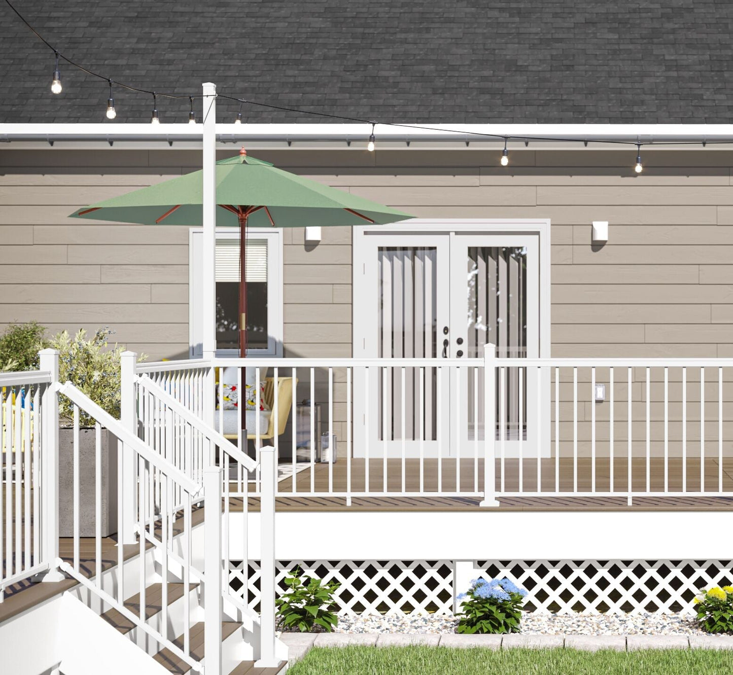 Freedom 2.5-in x 2.5-in x 6-ft White Aluminum Deck Post Extension