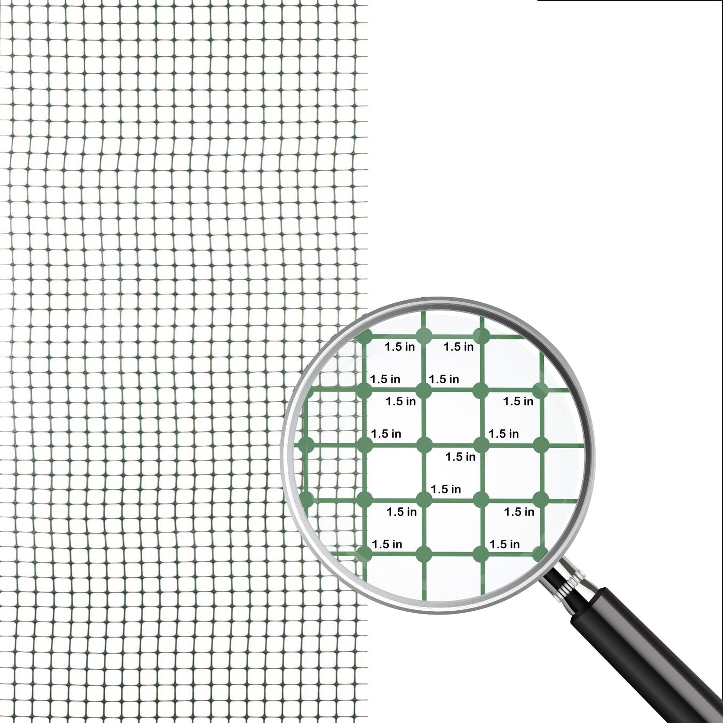 BOEN 50-ft x 4-ft 6-Gauge Green Plastic Extruded Mesh Rolled Fencing