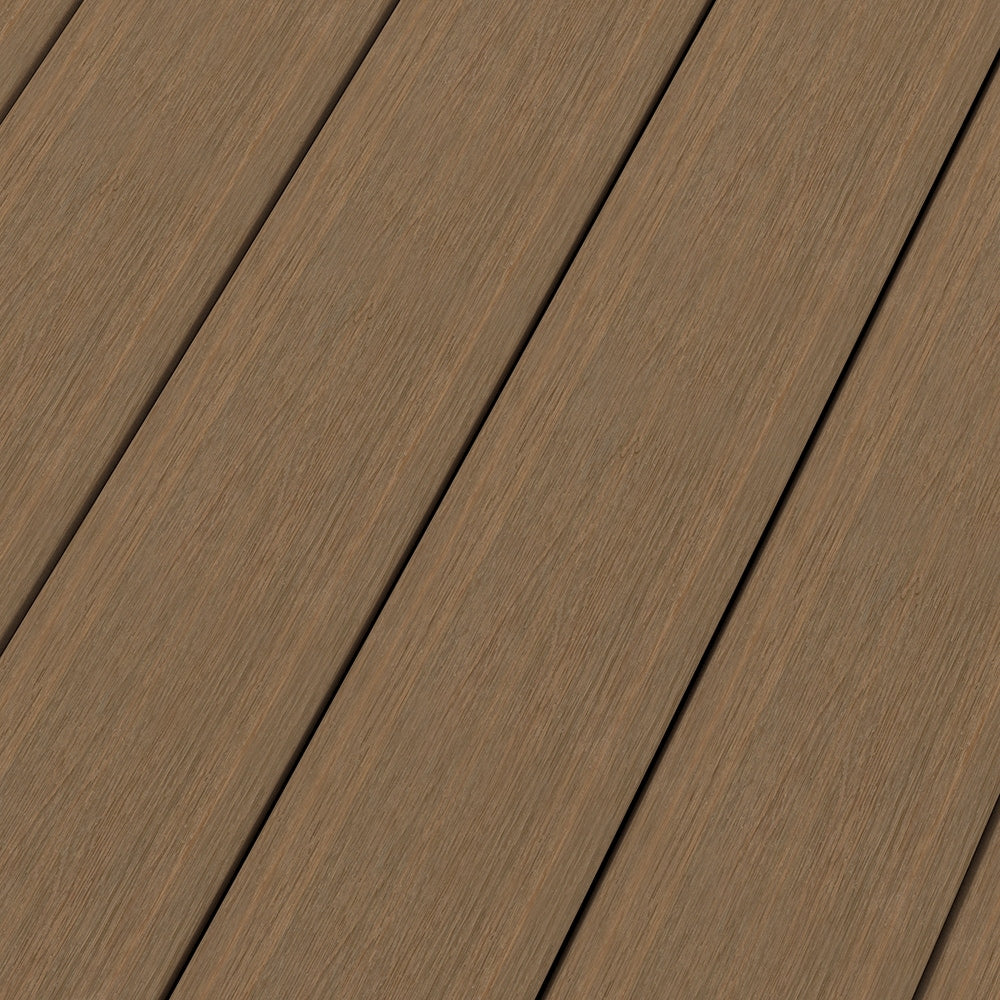 NewTechWood Cortes Solid Board 1-in x 6-in x 8-ft Peruvian Teak Square Composite Deck Board