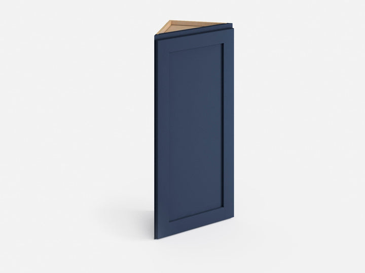 Valleywood Cabinetry 12-in W x 36-in H x 12-in D Marine Blue Birch Diagonal Corner Wall Ready To Assemble Plywood Cabinet (Flat Panel Shaker Style)