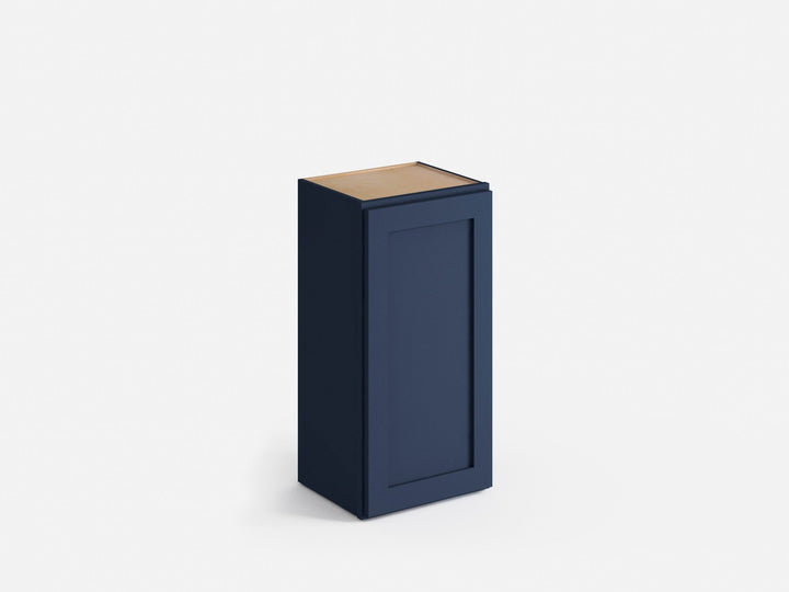 Valleywood Cabinetry 12-in W x 42-in H x 12-in D Marine Blue Birch Wall Ready To Assemble Plywood Cabinet (Flat Panel Shaker Door Style)
