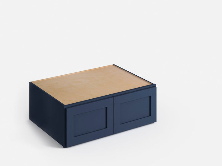 Valleywood Cabinetry 36-in W x 18-in H x 24-in D Marine Blue Birch Wall Ready To Assemble Plywood Cabinet (Flat Panel Shaker Door Style)