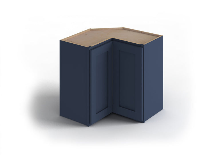 Valleywood Cabinetry 24-in W x 36-in H x 24-in D Marine Blue Birch L-shaped Corner Wall Ready To Assemble Plywood Cabinet (Flat Panel Shaker Style)