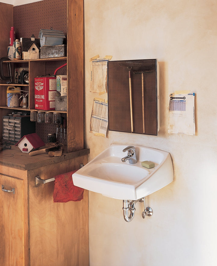 American Standard Lucerne Wall-Mounted Bathroom Sink, White, 21¼-in, Center Faucet Hole