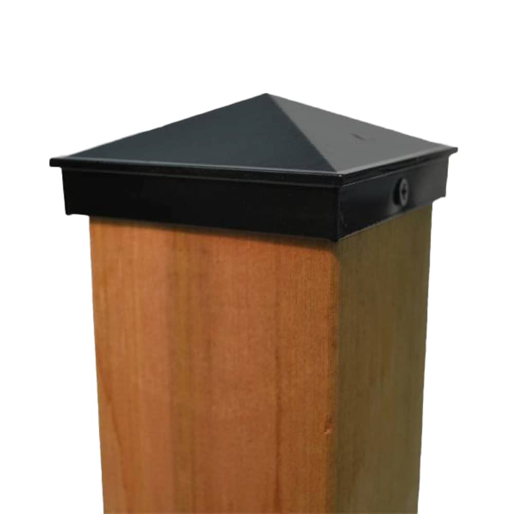 TITAN BUILDING PRODUCTS 4-in x 4-in Post caps Black Aluminum Deck Post Cap