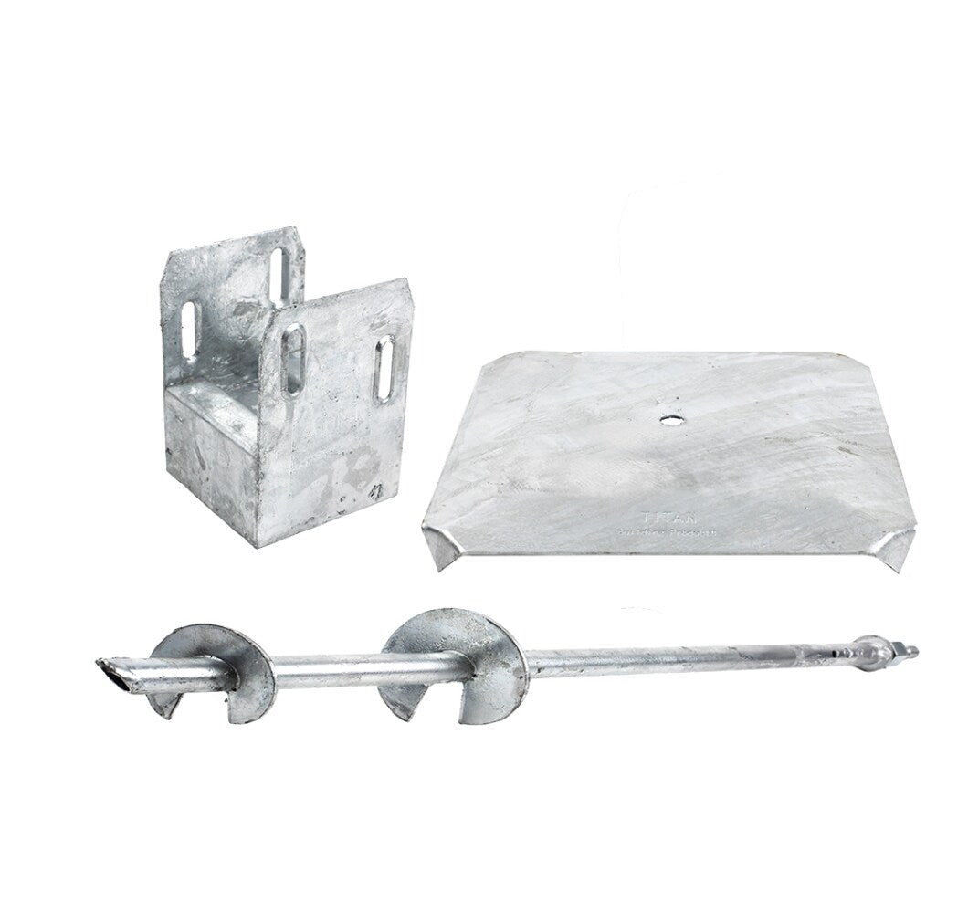 TITAN BUILDING PRODUCTS 51-in x 12.25-in Deck foot anchor Galvanized Steel Support Bracket