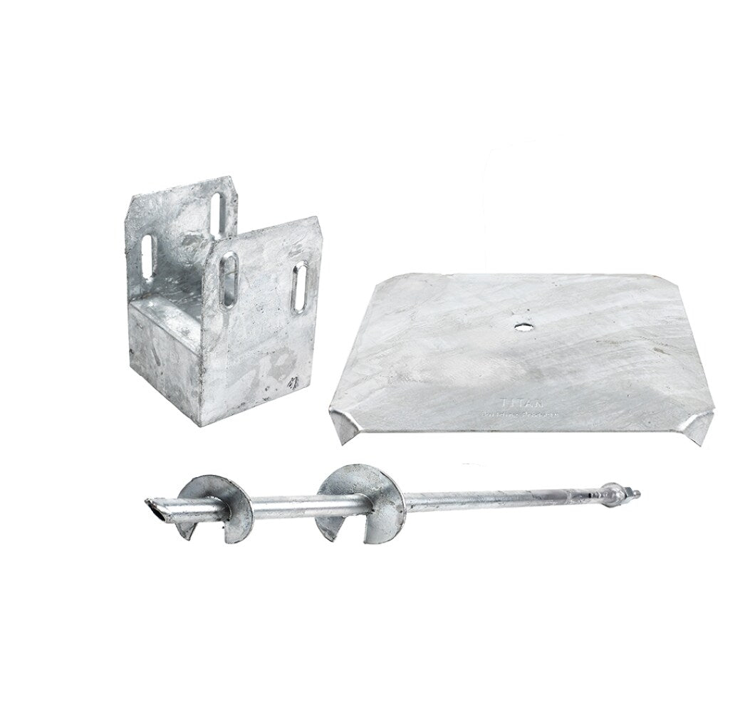 TITAN BUILDING PRODUCTS 39-in x 12.25-in Deck foot anchor Galvanized Steel Support Bracket