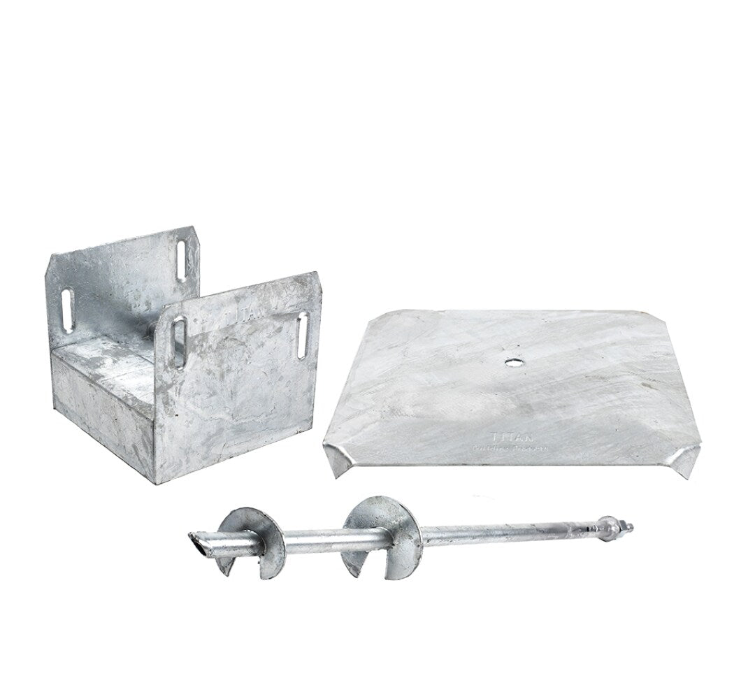 TITAN BUILDING PRODUCTS 27-in x 12.25-in Deck foot anchor Galvanized Steel Support Bracket