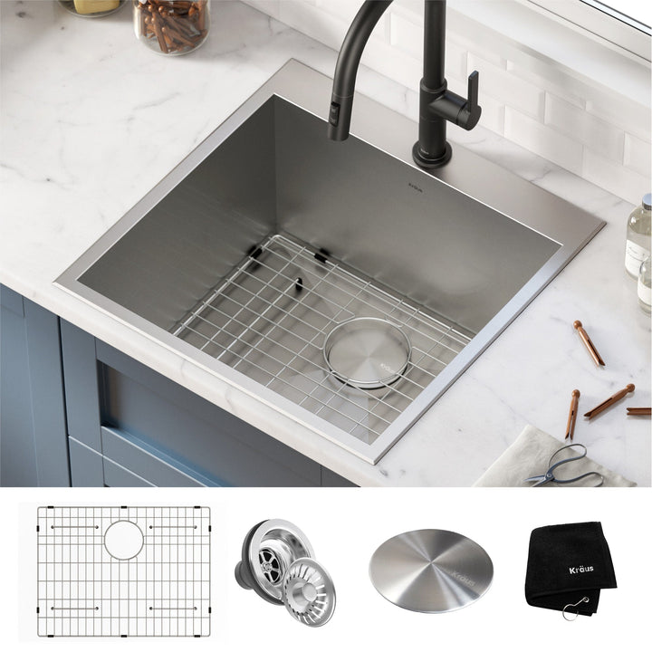 Kraus Standart PRO 22-inch Stainless Steel Drop-In Laundry Sink