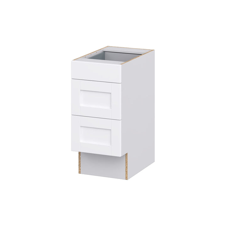 Hugo&Borg Rosemont 15-in W x 32.5-in H x 24-in D Glacier White 3-Drawer Base Fully Assembled Cabinet (Recessed Panel Style)