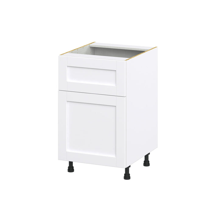 Hugo&Borg Rosemont 21-in W x 34.5-in H x 25-in D Glacier White 1-Drawer Base Fully Assembled Cabinet (Recessed Panel Shaker Style)