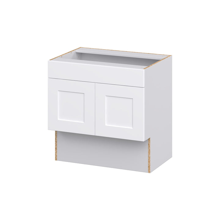 Hugo&Borg Jolie 30-in W x 30-in H x 21-in D Warm White Sink Base Fully Assembled Cabinet (Recessed Panel Shaker Style)