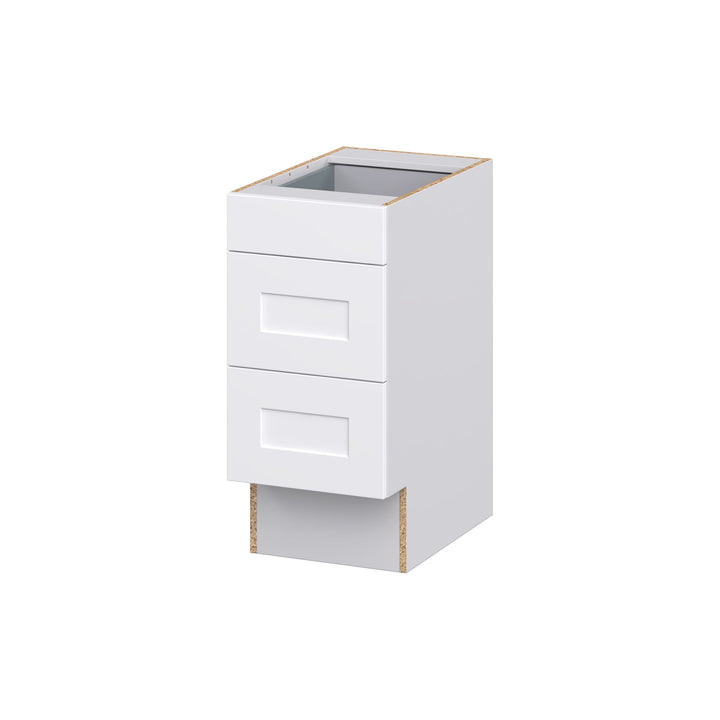 Hugo&Borg Jolie 15-in W x 32.5-in H x 25-in D Warm White 3-Drawer Base Fully Assembled Cabinet (Recessed Panel Style)