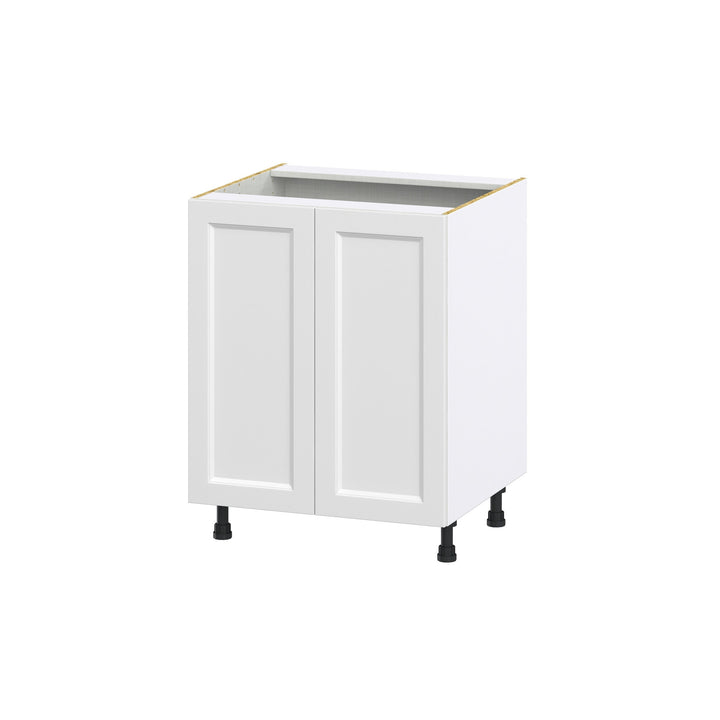 Hugo&Borg Riviera 27-in W x 34.5-in H x 24-in D Bright White Sink Base Fully Assembled Cabinet (Recessed Panel Shaker Style)