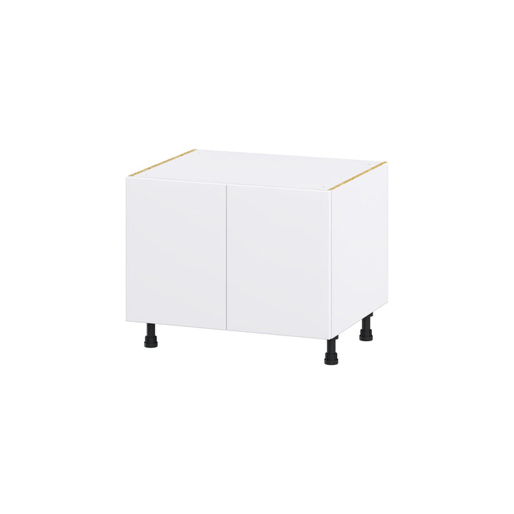 Hugo&Borg Lasalle 30-in W x 24.5-in H x 24-in D Bright White Slab Sink Base Fully Assembled Cabinet (Flat Panel Slab Style)