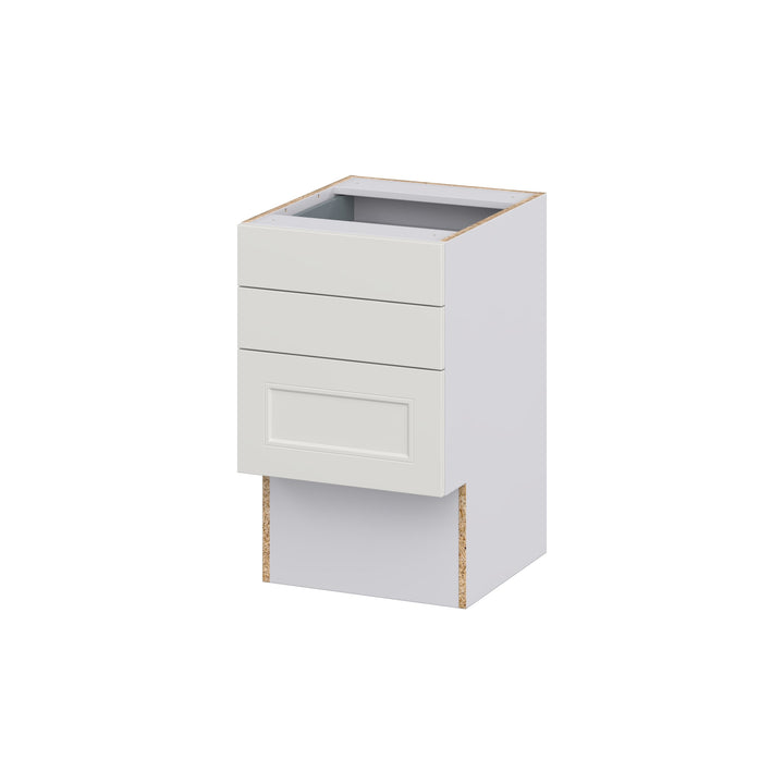 Hugo&Borg Belcourt 18-in W x 30-in H x 21-in D Gray Painted 3-Drawer Base Fully Assembled Cabinet (Recessed Panel Style)