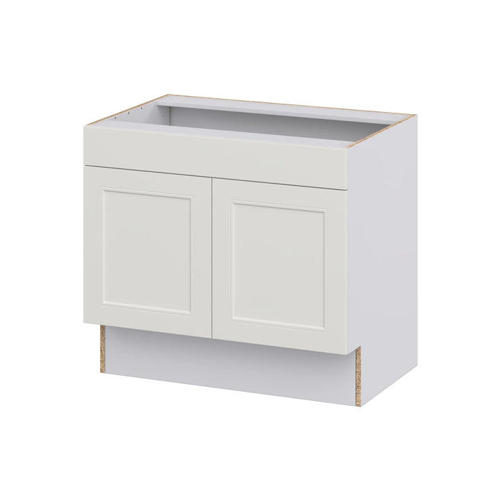 Hugo&Borg Belcourt 36-in W x 32.5-in H x 24-in D Gray Painted Sink Base Fully Assembled Cabinet (Recessed Panel Shaker Style)