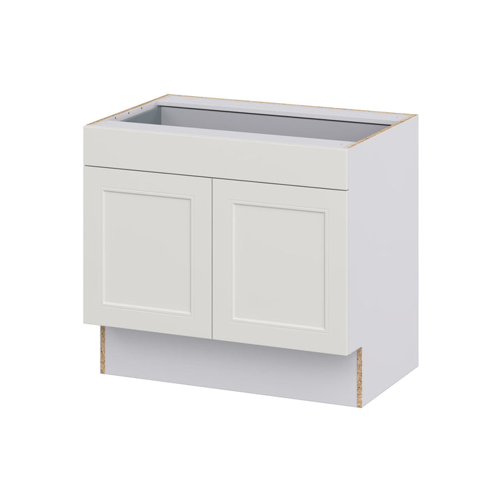 Hugo&Borg Belcourt 36-in W x 32.5-in H x 25-in D Gray Painted 1-Drawer Base Fully Assembled Cabinet (Recessed Panel Shaker Style)