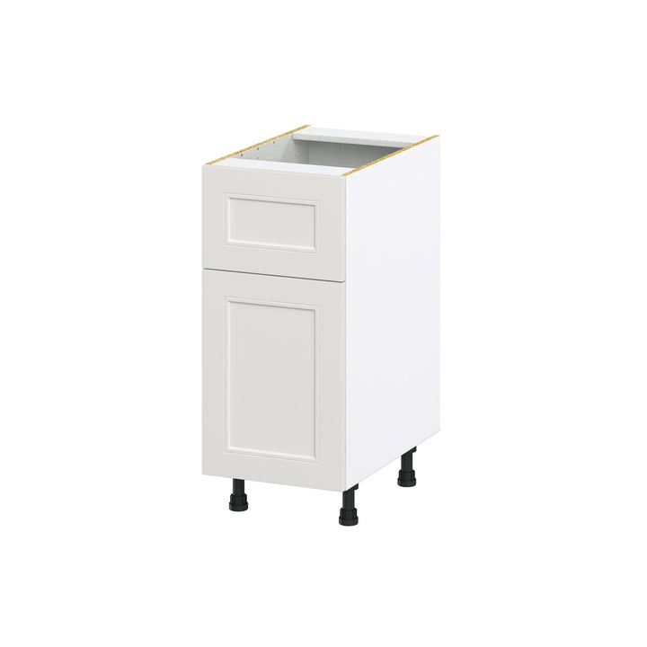 Hugo&Borg Belcourt 15-in W x 34.5-in H x 25-in D Gray Painted 1-Drawer Base Fully Assembled Cabinet (Recessed Panel Shaker Style)