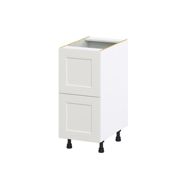 Hugo&Borg Belcourt 15-in W x 34.5-in H x 24-in D Gray Painted 2-Drawer Base Fully Assembled Cabinet (Recessed Panel Style)
