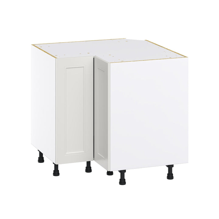 Hugo&Borg Belcourt 36-in W x 34.5-in H x 36-in D Gray Painted L-shaped Corner Base Fully Assembled Cabinet (Recessed Panel Shaker Style)