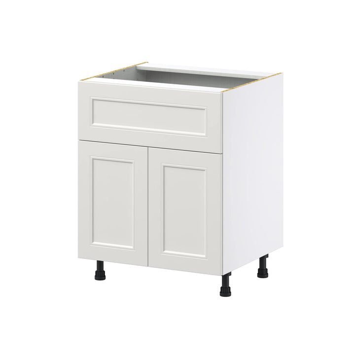 Hugo&Borg Belcourt 27-in W x 34.5-in H x 25-in D Gray Painted 1-Drawer Base Fully Assembled Cabinet (Recessed Panel Shaker Style)