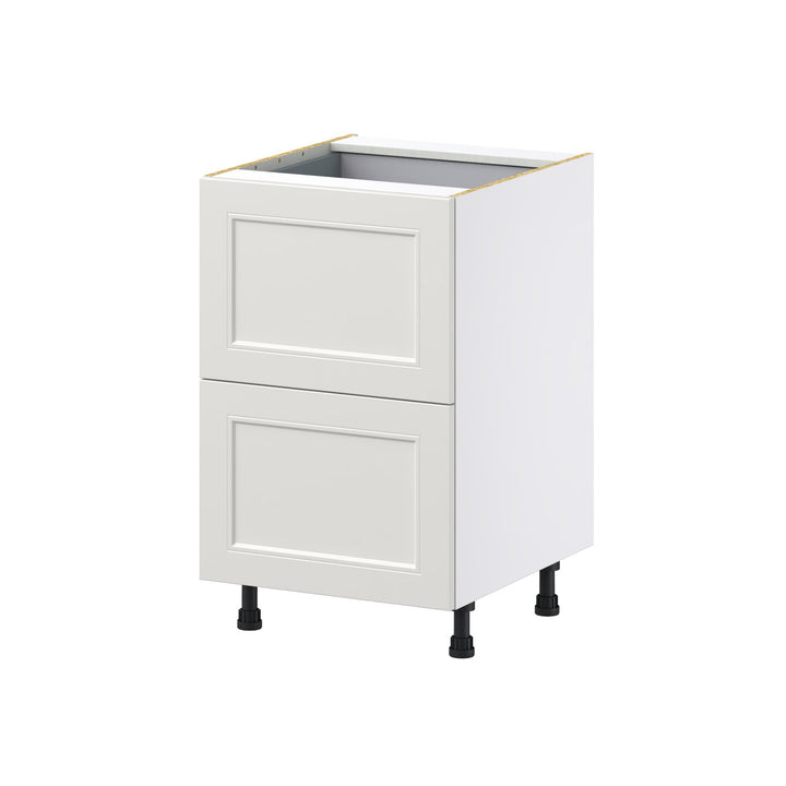 Hugo&Borg Belcourt 21-in W x 34.5-in H x 24-in D Gray Painted 3-Drawer Base Fully Assembled Cabinet (Recessed Panel Style)
