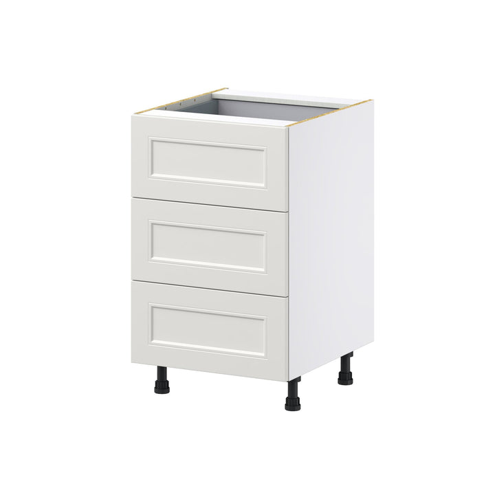 Hugo&Borg Belcourt 21-in W x 34.5-in H x 24-in D Gray Painted 4-Drawer Base Fully Assembled Cabinet (Recessed Panel Style)
