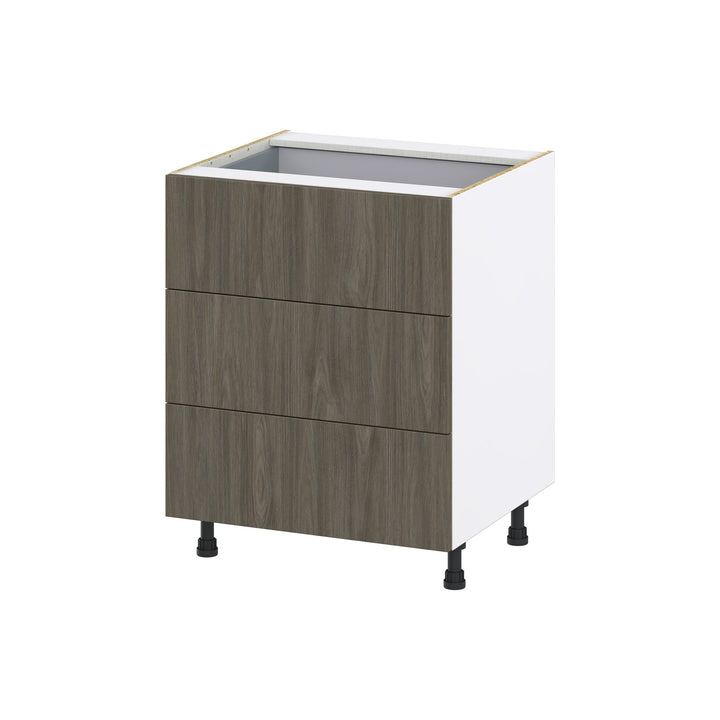 Hugo&Borg Savane 27-in W x 34.5-in H x 24-in D Textmel 4-Drawer Base Fully Assembled Cabinet (Flat Panel Style)