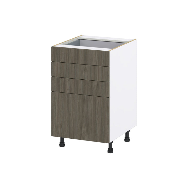 Hugo&Borg Savane 21-in W x 34.5-in H x 24-in D Textmel 4-Drawer Base Fully Assembled Cabinet (Flat Panel Style)