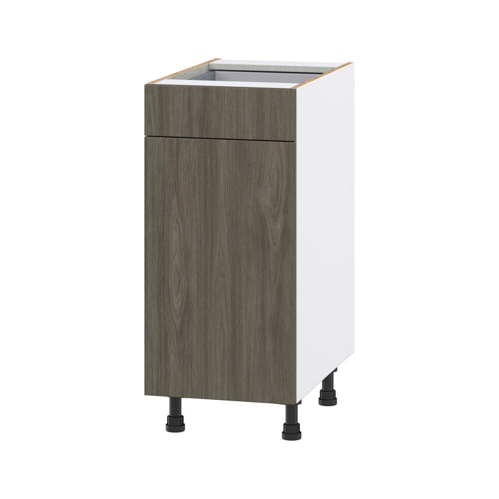 Hugo&Borg Savane 15-in W x 34.5-in H x 24-in D Textmel 1-Drawer Base Fully Assembled Cabinet (Flat Panel Slab Style)