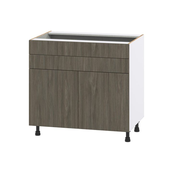Hugo&Borg Savane 36-in W x 34.5-in H x 24-in D Textmel 1-Drawer Base Fully Assembled Cabinet (Flat Panel Slab Style)