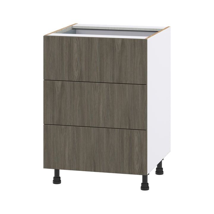 Hugo&Borg Savane 24-in W x 34.5-in H x 24-in D Textmel 4-Drawer Base Fully Assembled Cabinet (Flat Panel Style)