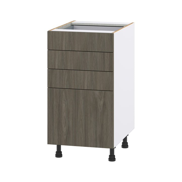 Hugo&Borg Savane 18-in W x 34.5-in H x 24-in D Textmel 4-Drawer Base Fully Assembled Cabinet (Flat Panel Style)