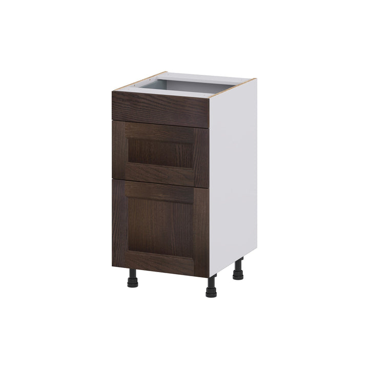 Hugo&Borg 18-in W x 34.5-in H x 21-in D Wood 3-Drawer Base Fully Assembled Cabinet (Recessed Panel Style)